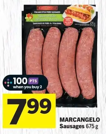 IGA Marcangelo sweet italian sausages offer