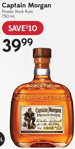 Sobeys Liquor Captain Morgan Private Stock Rum offer