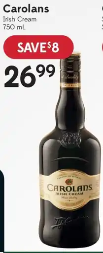 Sobeys Liquor Carolans Irish Cream offer