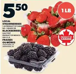 Independent Grocer Local strawberries or blackberries offer