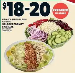 Independent Grocer Family size salads offer
