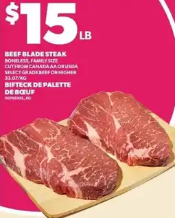 Independent Grocer Beef blade steak offer