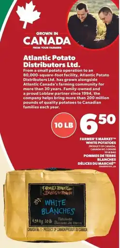 Independent Grocer Farmer's Market white potatoes offer