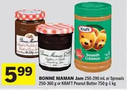 IGA Bonne Maman Jam or Spreads or Kraft Peanut Butter offer