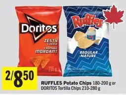 IGA Ruffles Potato Chips or Doritos Tortilla Chips offer