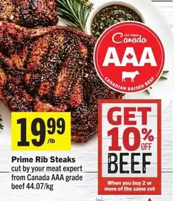 IGA Prime Rib Steaks offer