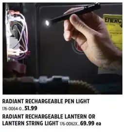 Canadian Tire Radiant rechargeable pen light offer