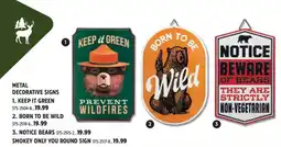 Canadian Tire Metal decorative signs offer
