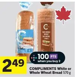 IGA Compliments White or Whole Wheat Bread offer
