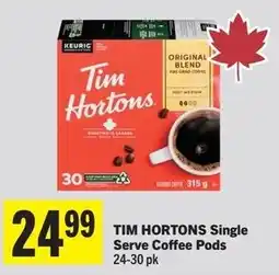 IGA Tim Hortons Single Serve Coffee Pods offer