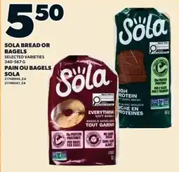 Independent Grocer Sola bread or bagels offer