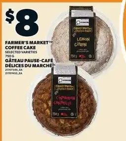 Independent Grocer Farmer's Market coffee cake offer