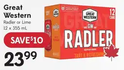 Sobeys Liquor Great Western Radler offer