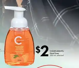 Sobeys Compliments hand soap offer