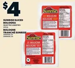 Independent Grocer Sunrise sliced bologna offer