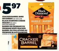 Independent Grocer Cracker Barrel marble cheese bars or shredded cheese snacks offer
