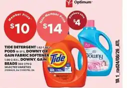 Independent Grocer Tide detergent pods downy or gain fabric softener offer