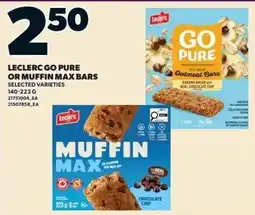 Independent Grocer Leclerc go pure or muffin max bars offer