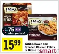 IGA Janes boxed and breaded chicken fillets or bites offer