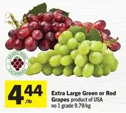 IGA Extra Large Green or Red Grapes offer
