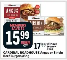 IGA Cardinal Roadhouse Angus or Sirloin Beef Burgers offer