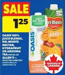 Dominion Oasis 100% juice blends offer