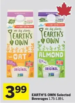 IGA Earth's Own Selected Beverages offer