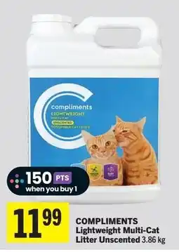 IGA Compliments Lightweight Multi-Cat Litter Unscented offer