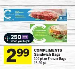 IGA Compliments Sandwich Bags offer
