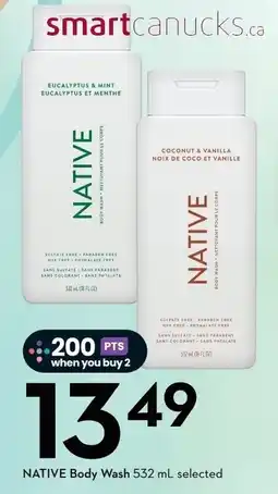 Sobeys Native body wash offer