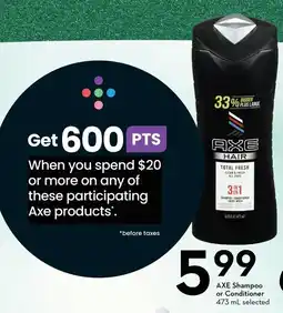 Sobeys Axe shampoo or conditioner offer