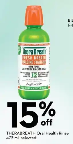 Sobeys TheraBreath Oral Health Rinse offer
