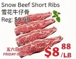 Ranch Fresh Supermarket Snow Beef Short Ribs offer