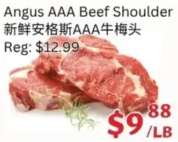 Ranch Fresh Supermarket Angus AAA Beef Shoulder offer