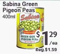 Blue Sky Supermarket Sabina green pigeon peas offer