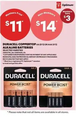 Dominion Duracell Coppertop alkaline batteries offer
