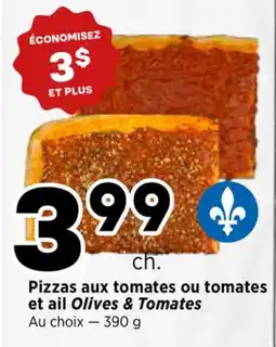 Val-Mont Pizzas aux tomates ou tomates et ail Olives & Tomates offer