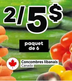 Val-Mont Concombres libanais Canada offer