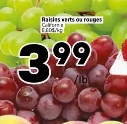 Val-Mont Raisins verts ou rouges offer