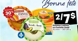 Val-Mont Hummus Lantana ou Fontaine Santé offer