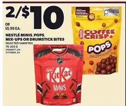 Independent City Market NESTLÉ MINIS,, POPS MIX-UPS OR DRUMSTICK BITES offer