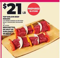 Independent City Market TOP SIRLOIN BEEF KEBABS, 2'S offer