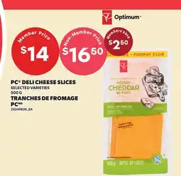 Independent City Market PC DELI CHEESE SLICES offer