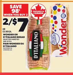 Independent City Market WONDER OR D'ITALIANO BREAD offer