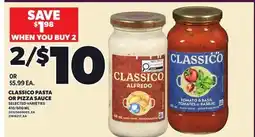 Independent City Market CLASSICO PASTA OR PIZZA SAUCE, 410/600 ML offer