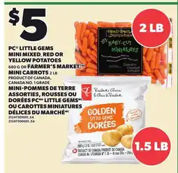 Independent City Market PC LITTLE GEMS MINI MIXED, RED OR YELLOW POTATOES, 680 G OR FARMER'S MARKET MINI CARROTS, 2 LB offer