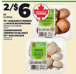 Independent City Market PC ORGANICS CREMINI OR WHITE MUSHROOMS offer