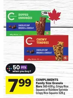 Foodland COMPLIMENTS Family Size Granola Bars offer