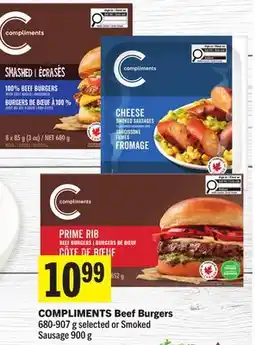 Foodland COMPLIMENTS Beef Burgers offer