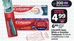 Foodland Optic White or Sensitive Toothpaste offer